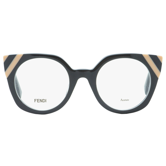 Fendi Square Eyeglasses FF0246 KB7 Dark Gray/Salmon 48mm 246 - Picture 2 of 2